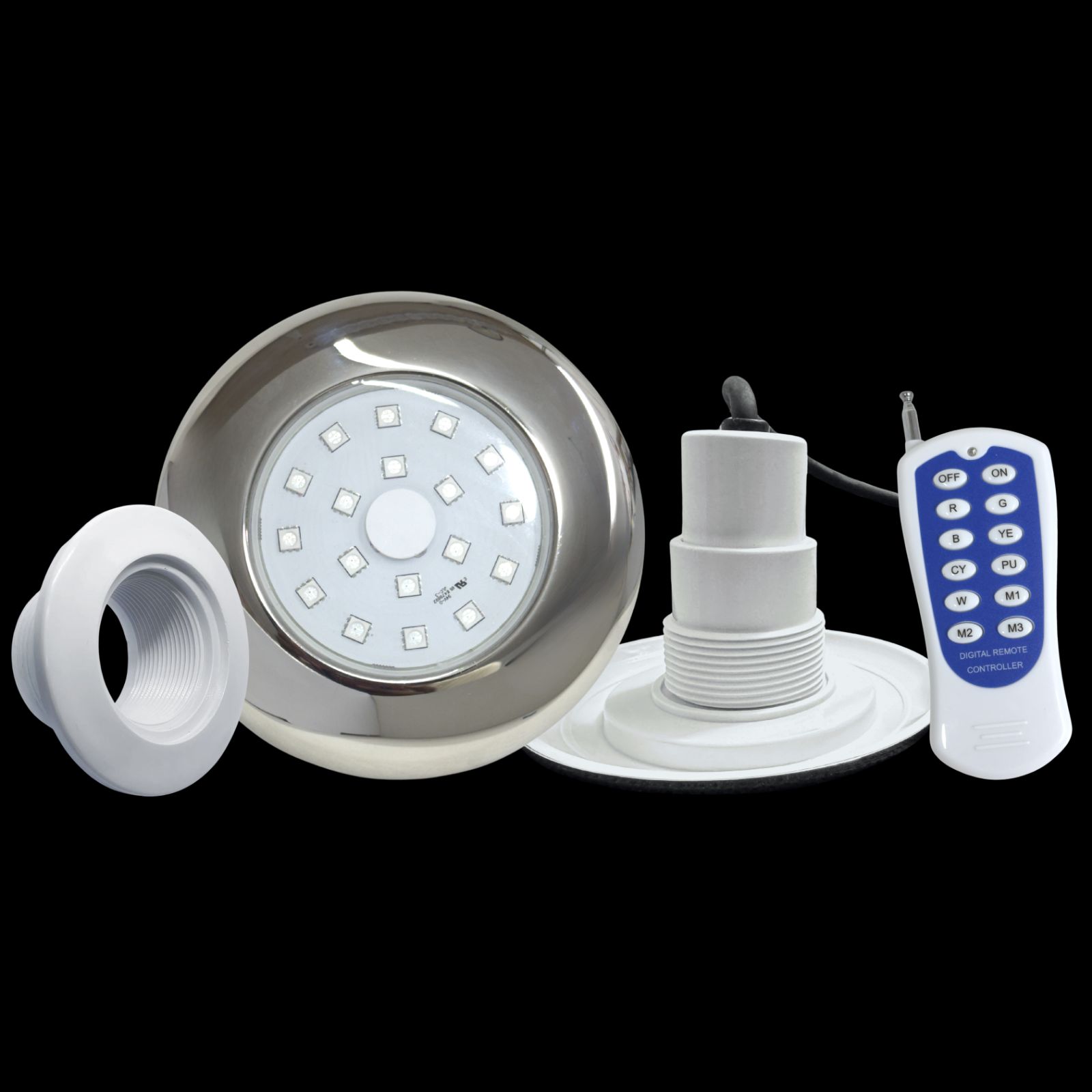 Reflector Boquilla Aro Acero 9W RGB